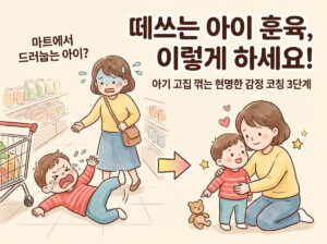 떼쓰는 아이 훈육 3단계