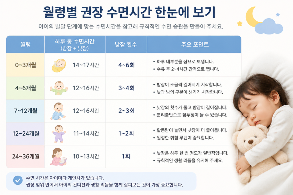 수면시간 체크리싀트